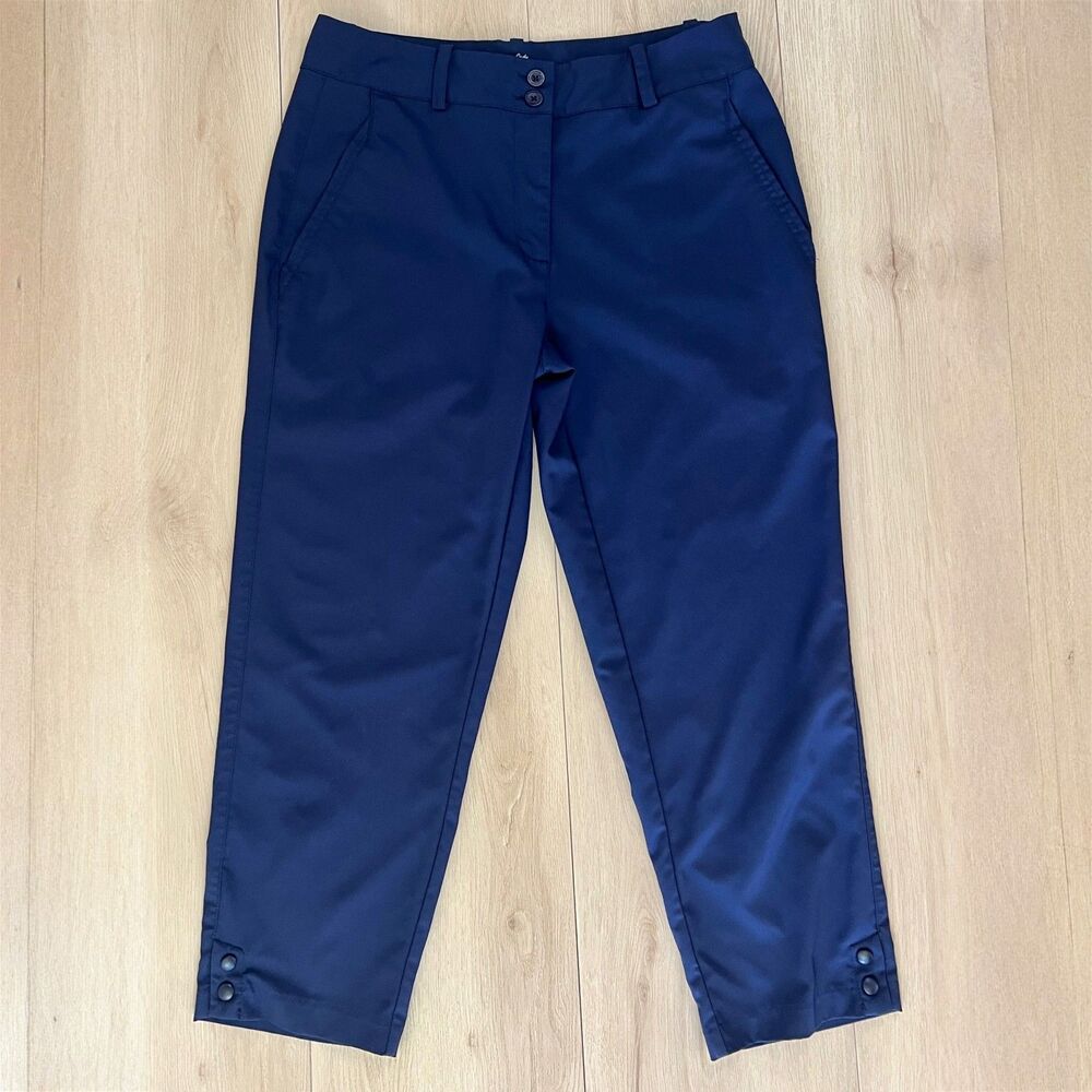 Lady Pinseeker Navy Blue Performance Capri Golf Pants with Pockets Sz 6 / Sporty